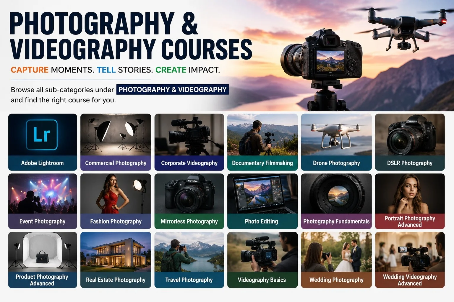 Photography & Videography Courses – Capture Moments, Tell Stories, Create Impact